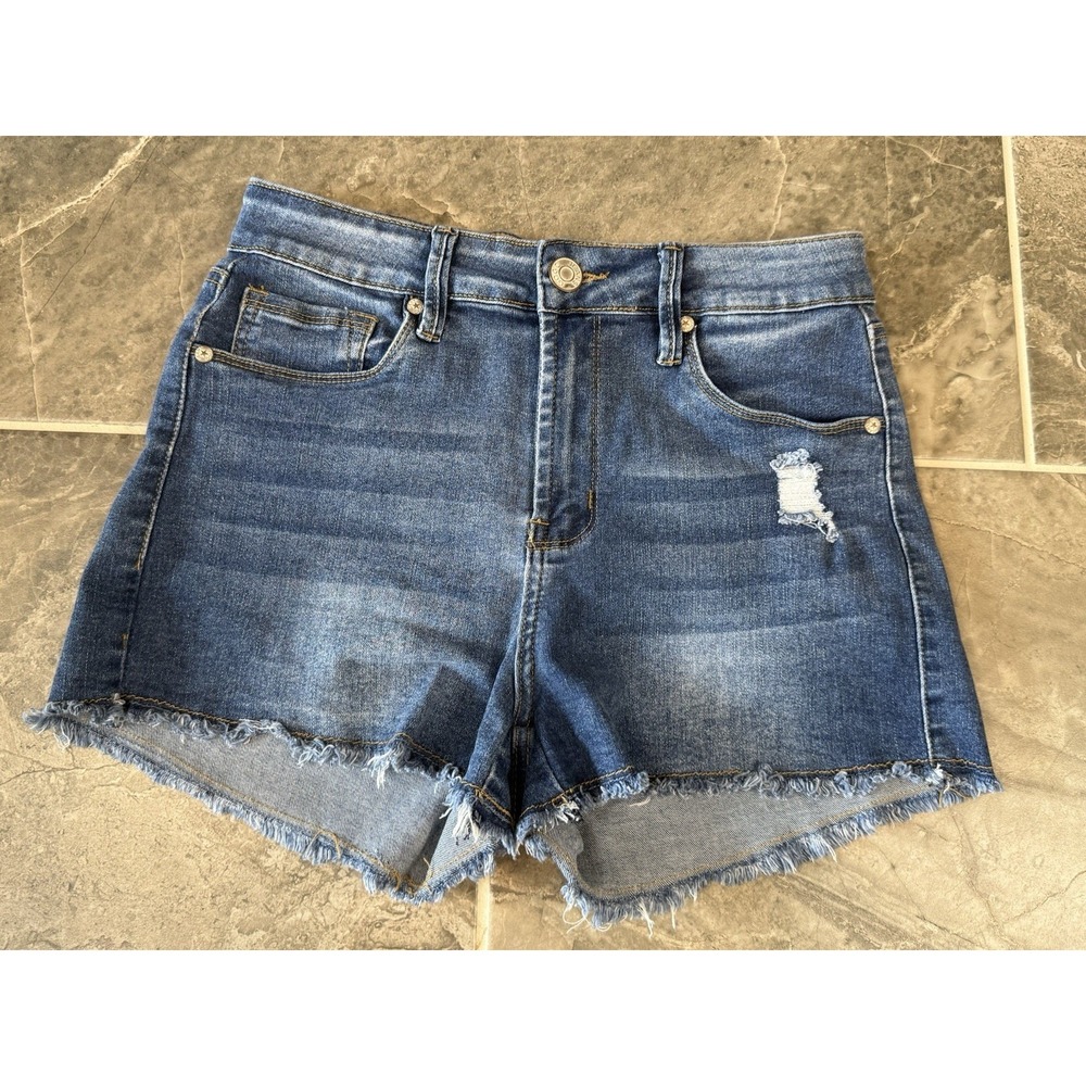 Gogo Jeans Women's Mid Rise Cutoff Shorts Juniors Size 9/29 Frayed Stretch Denim